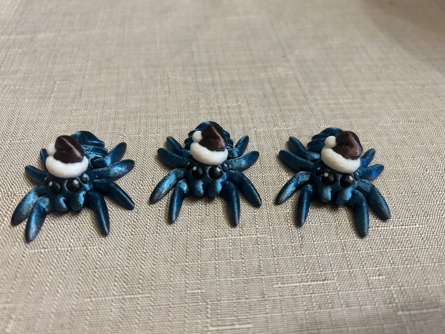 Spiders with Santa Hat