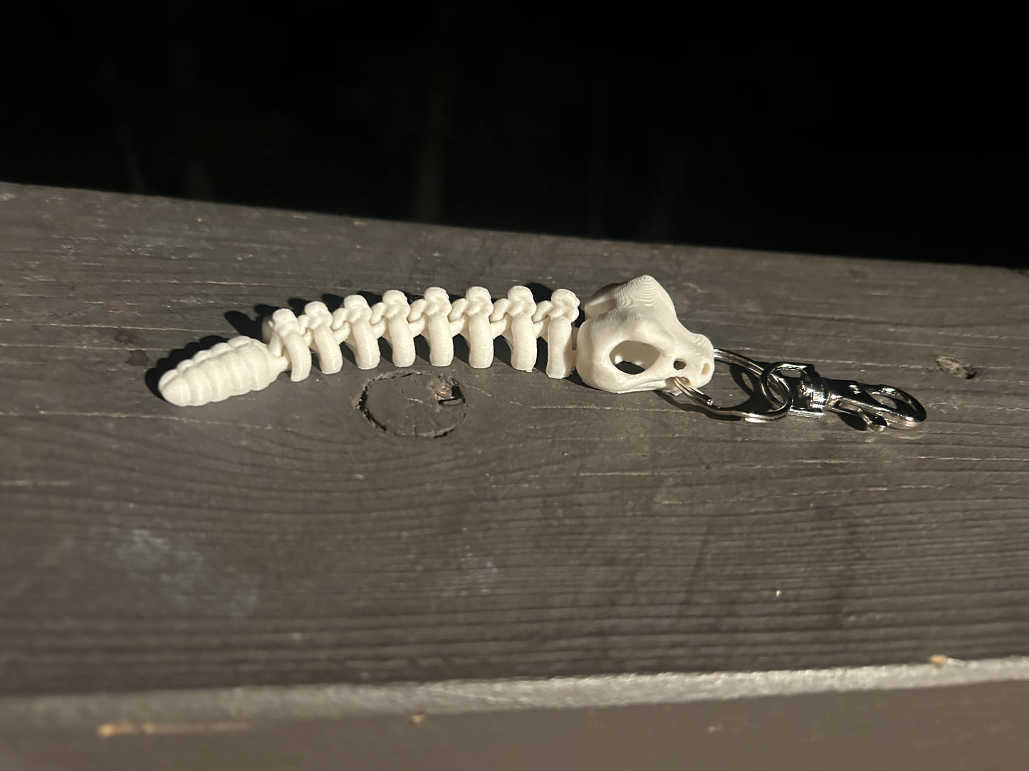 Rattlesnake Skeleton Keychains