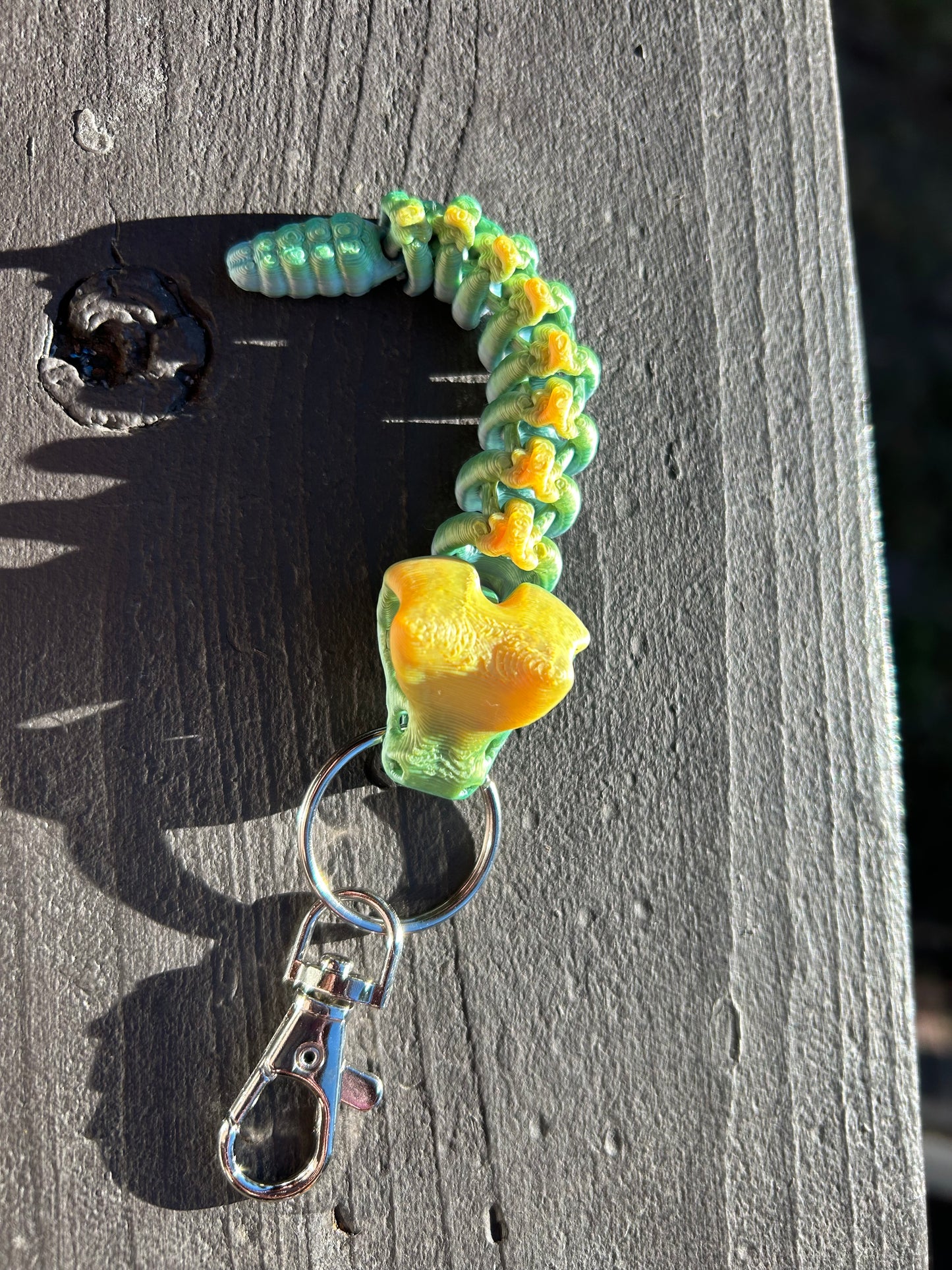 Rattlesnake Skeleton Keychains