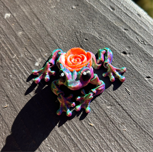 Tiny Rose Frog Magnet