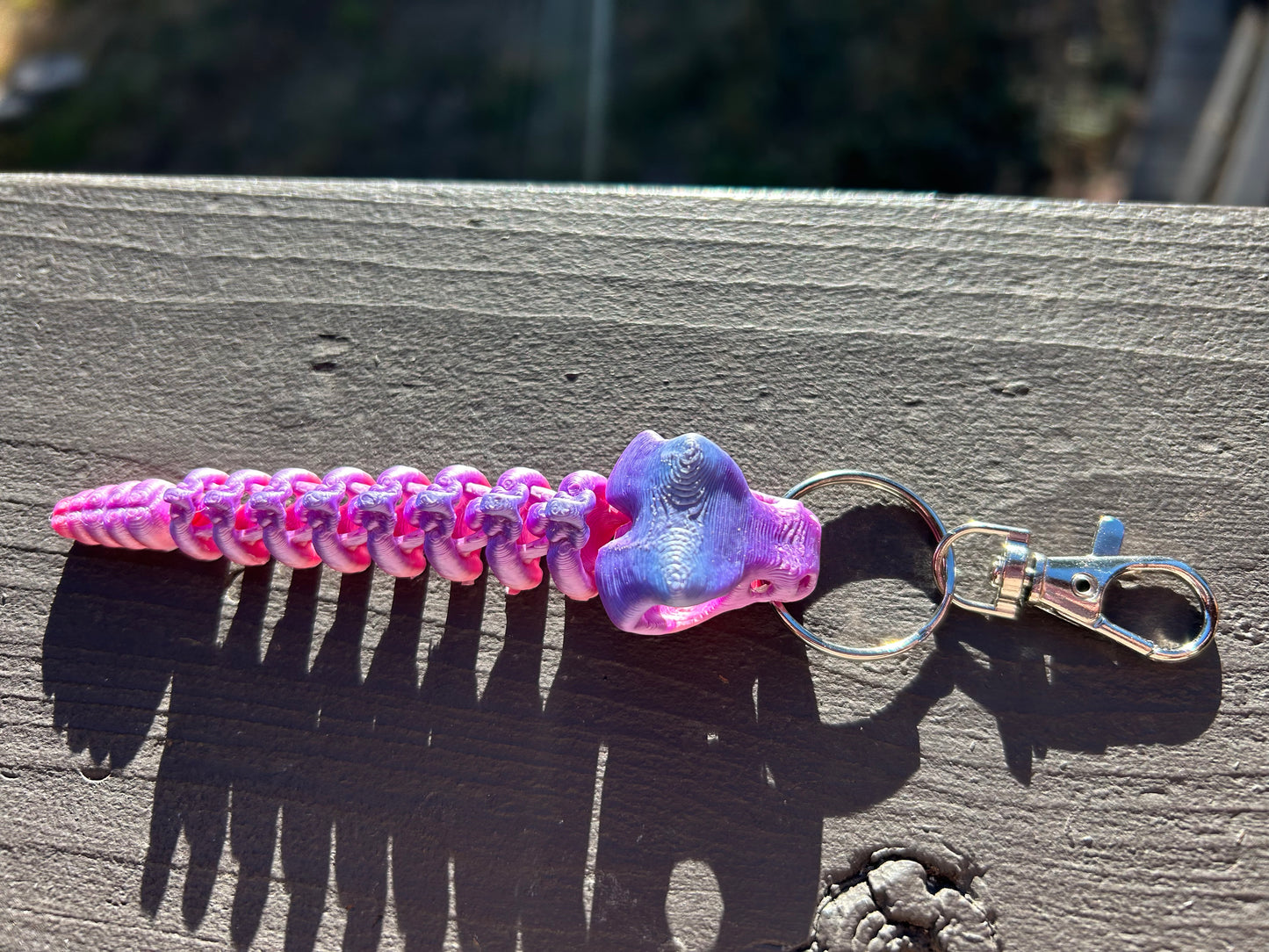 Rattlesnake Skeleton Keychains