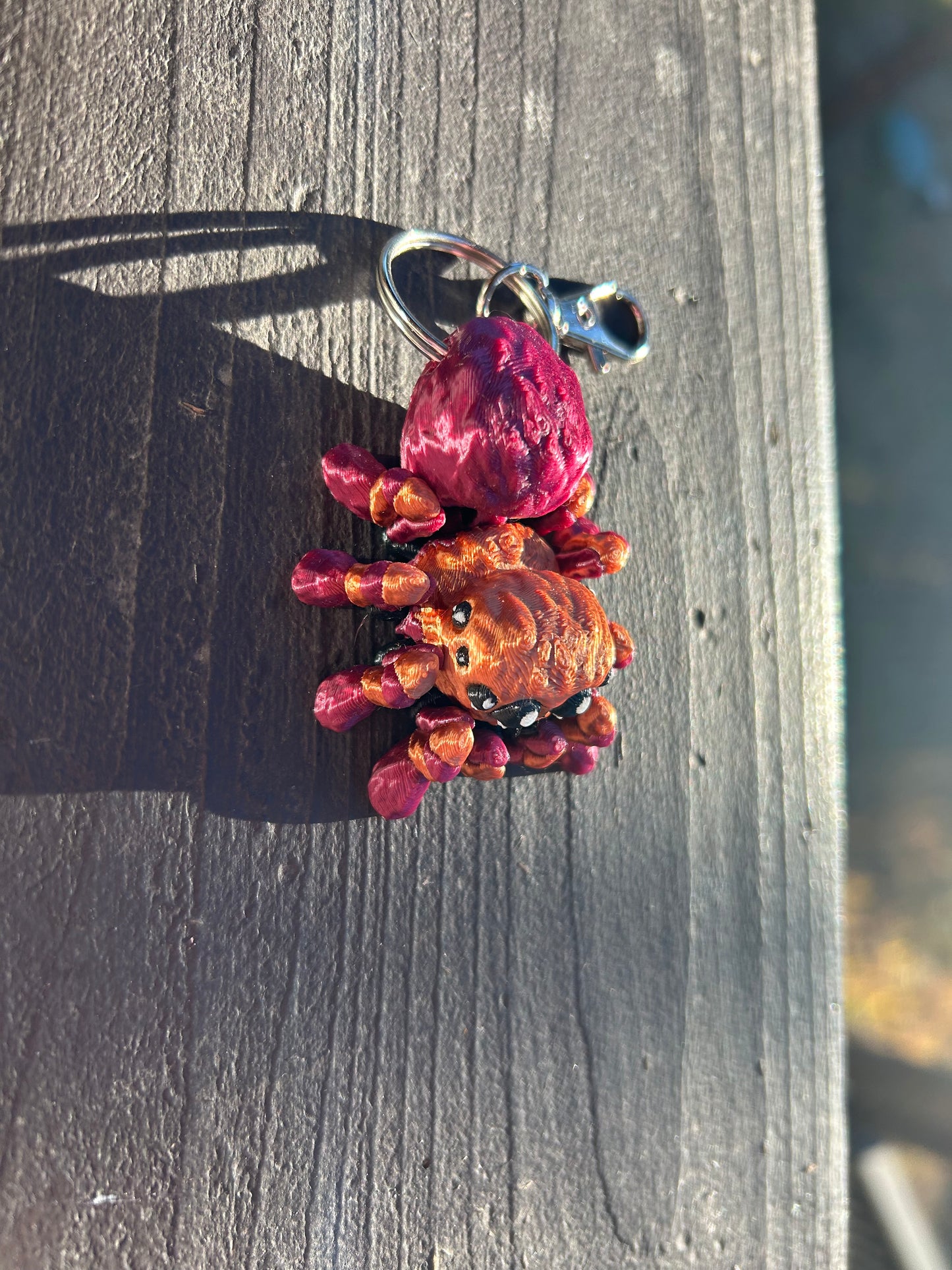 Brown Widow Spider Keychains