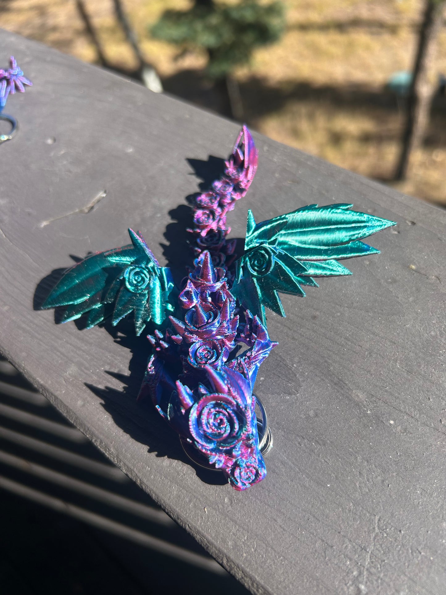 Rose Dragon Tadling Keychains