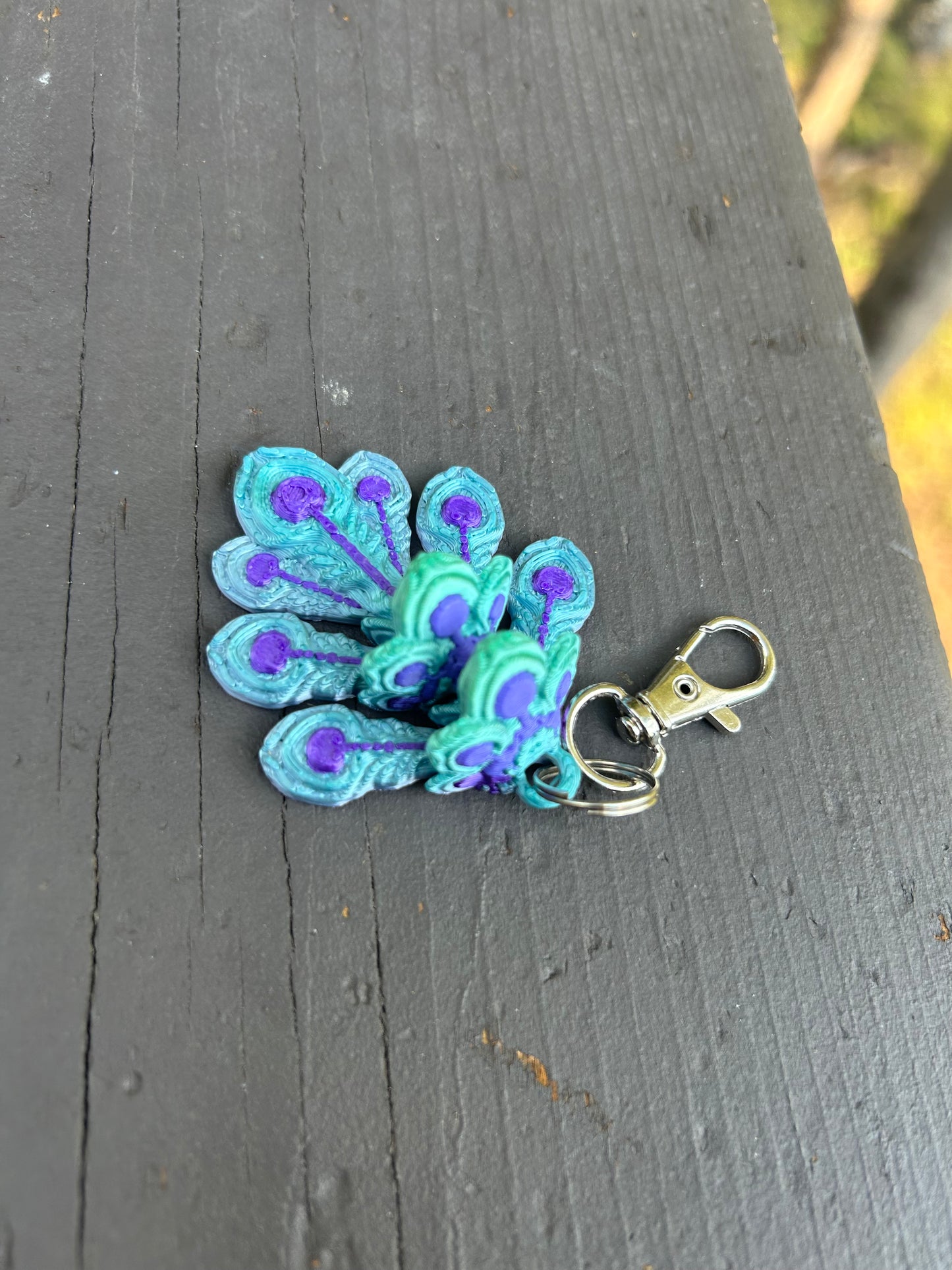 Peacock Feather Keychains