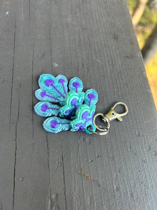 Peacock Feather Keychains