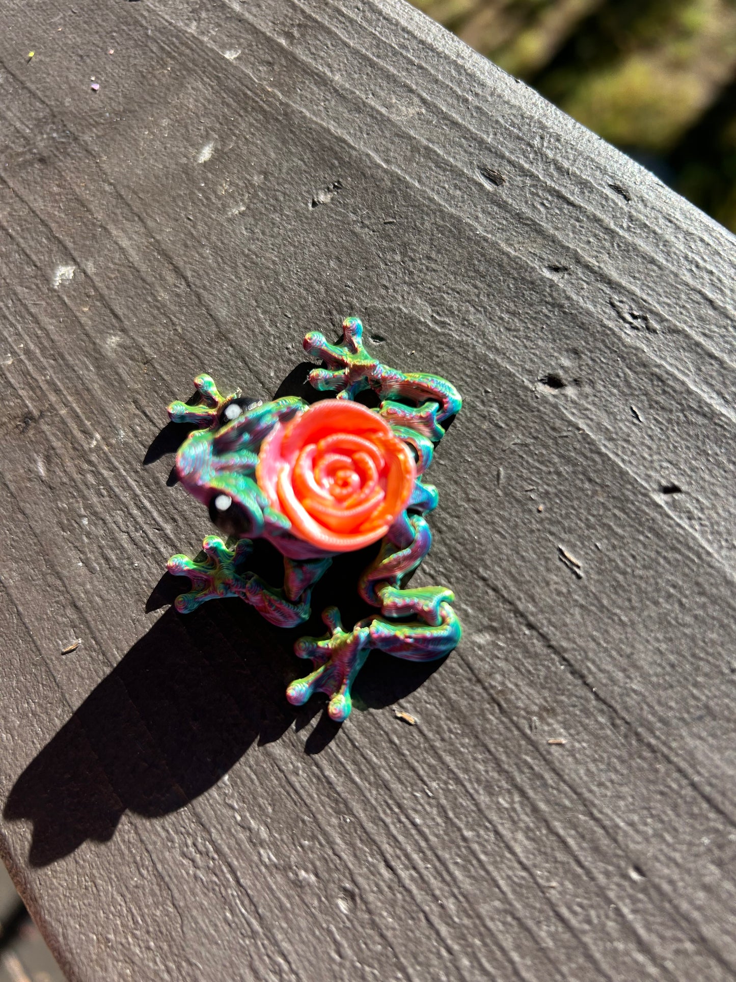 Tiny Rose Frog Magnet