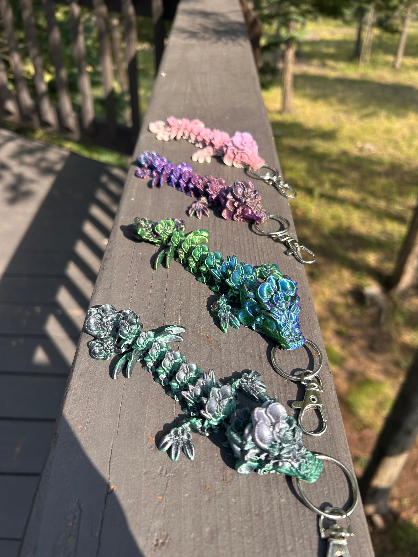 Orchid Dragon Tadling Keychains