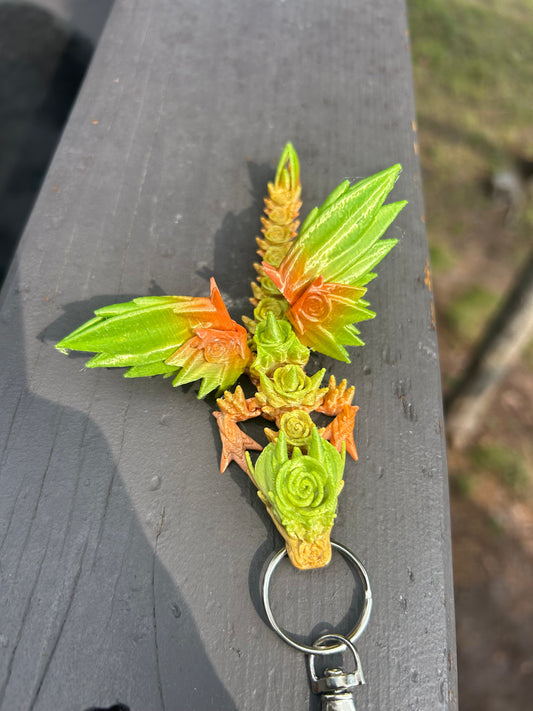 Rose Dragon Tadling Keychains