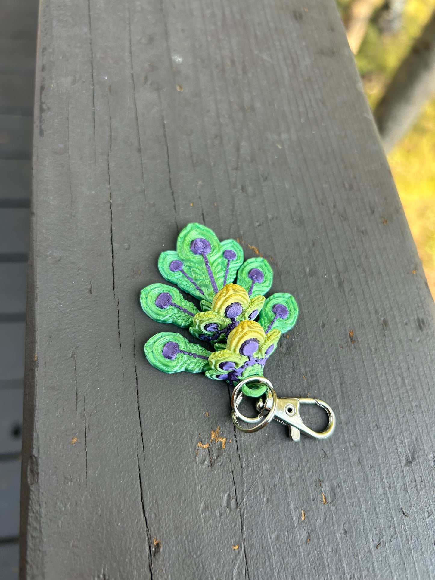 Peacock Feather Keychains