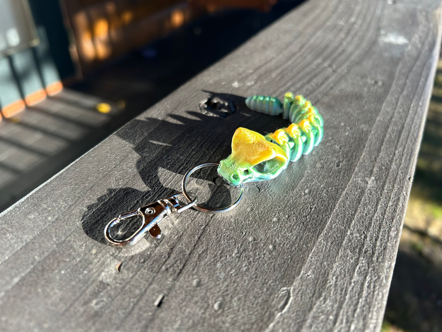 Rattlesnake Skeleton Keychains