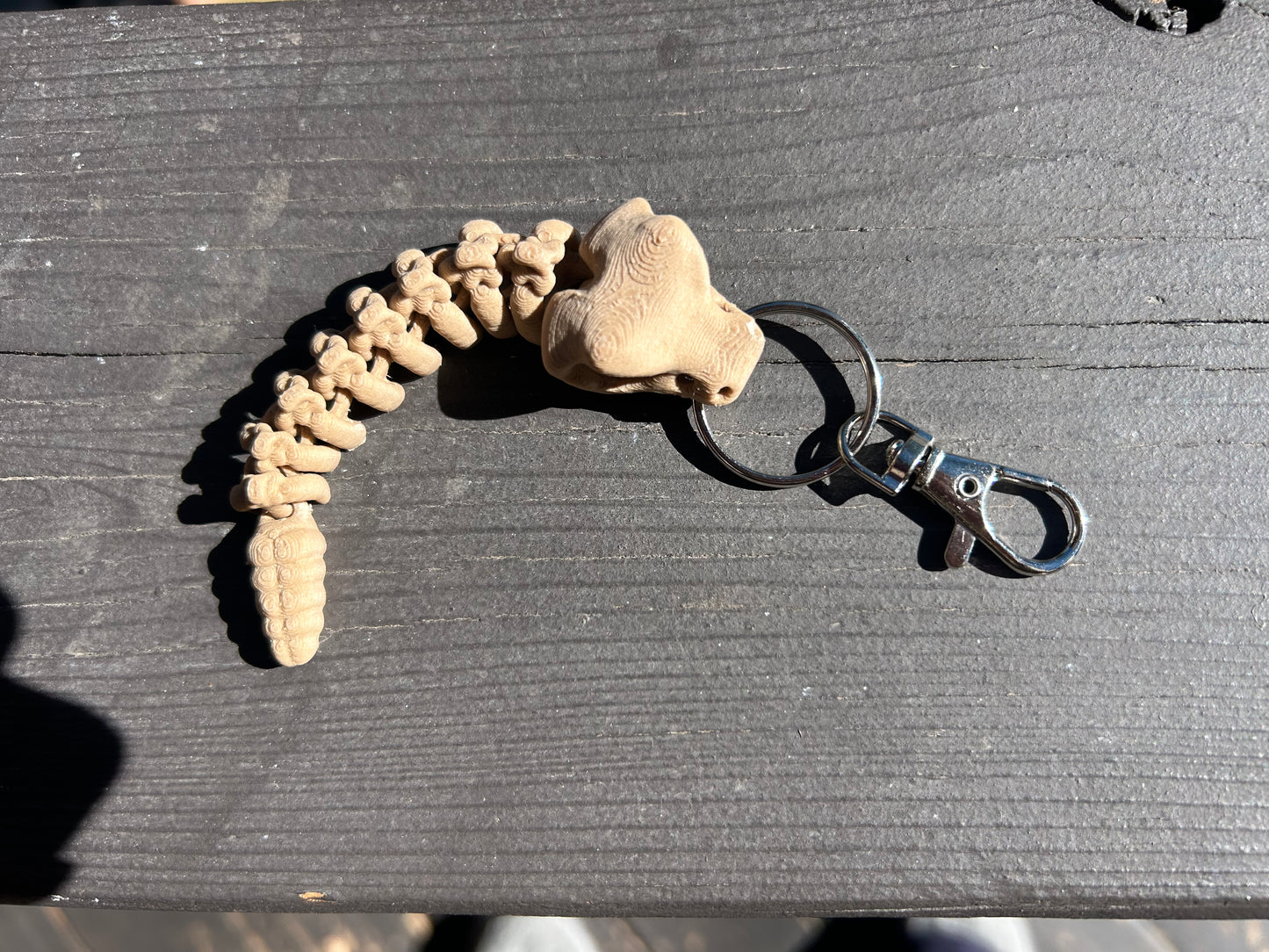Rattlesnake Skeleton Keychains