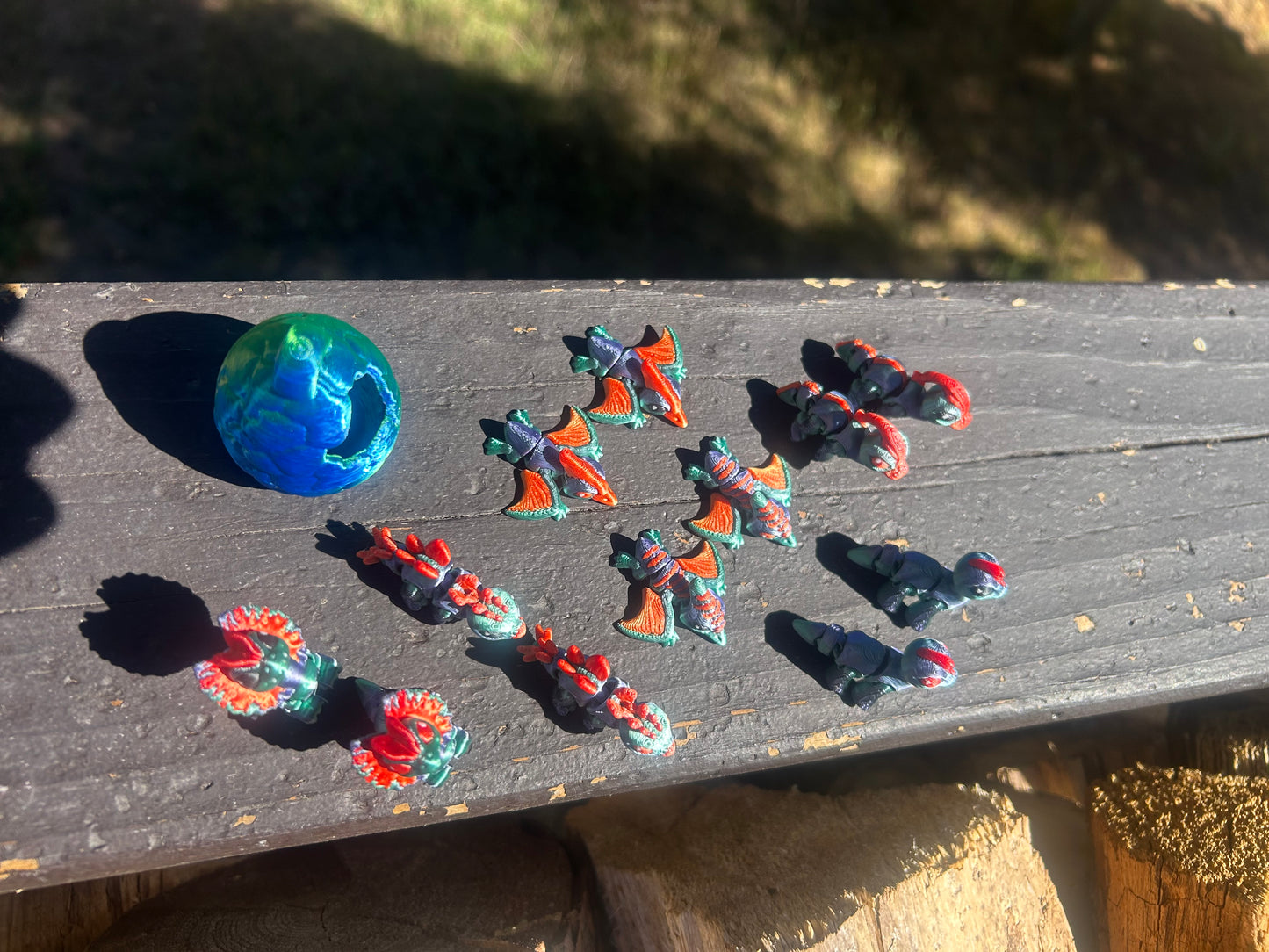 Tiny Dino Hatchlings with egg and Keychain