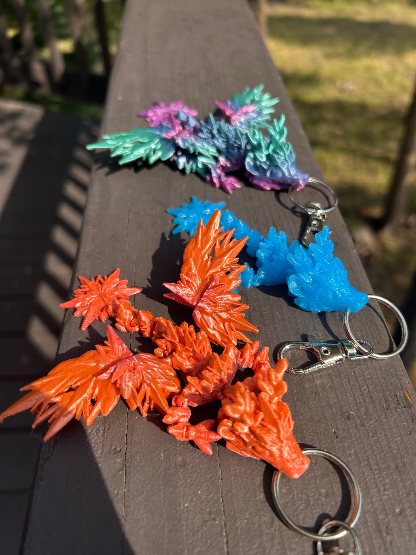 Winter Dragon Tadling Keychains