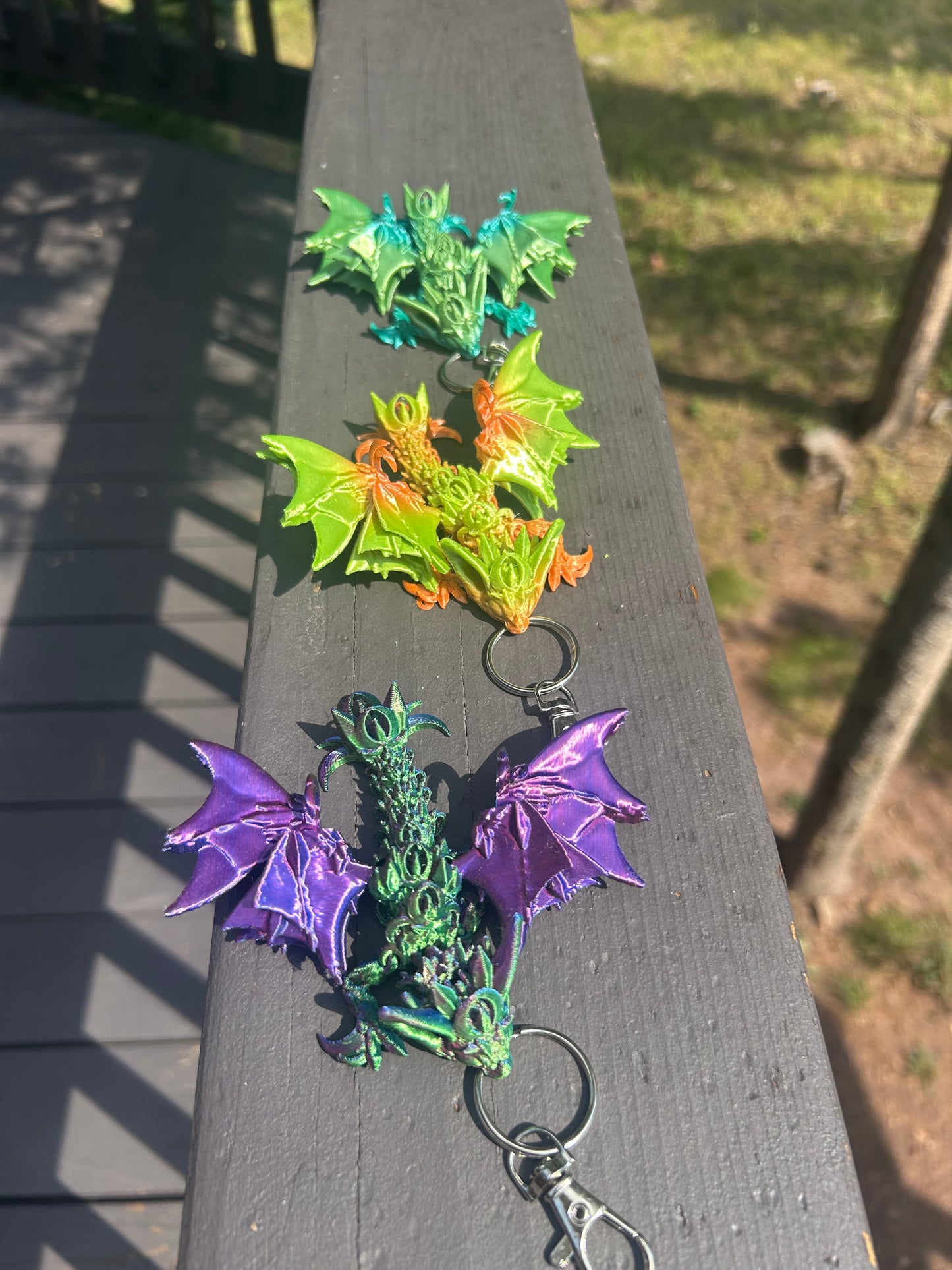 Night Wing Dragon Tadling Keychains