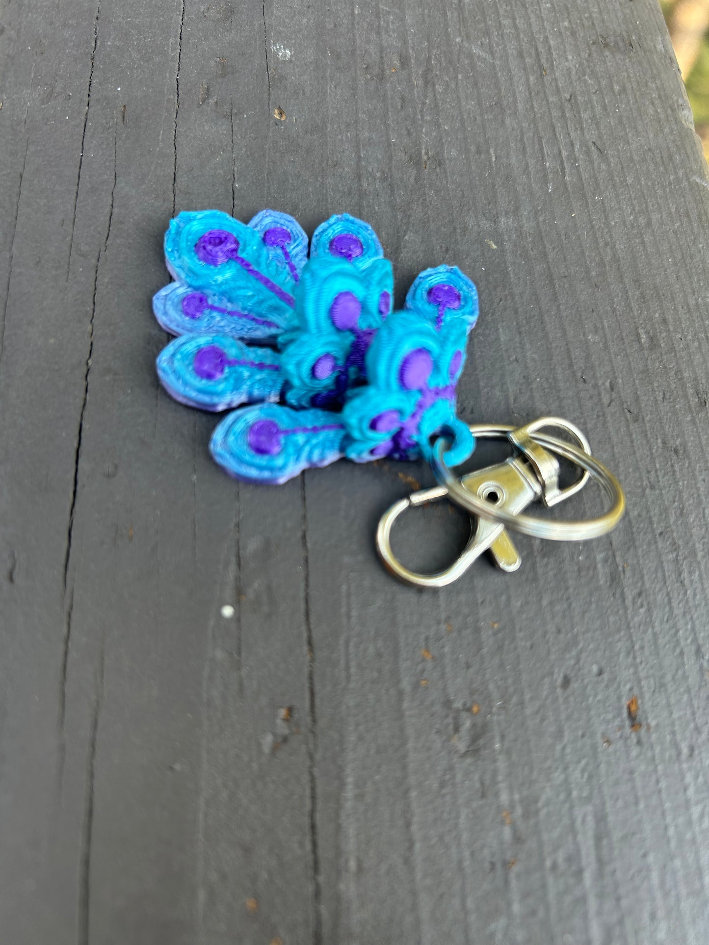 Peacock Feather Keychains
