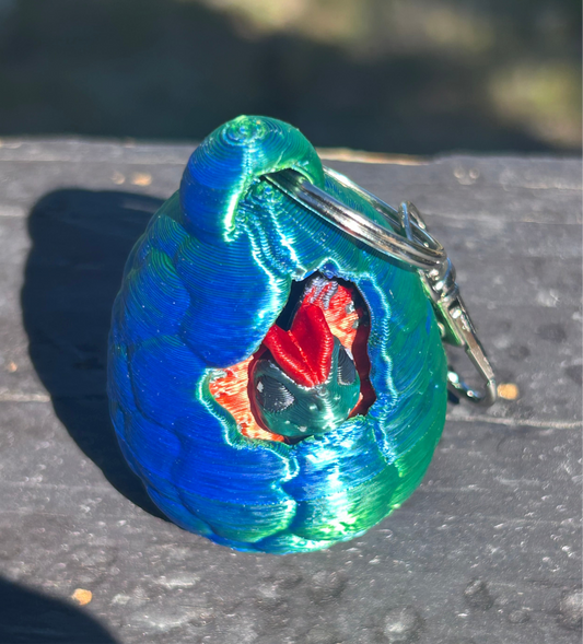 Tiny Dino Hatchlings with egg and Keychain