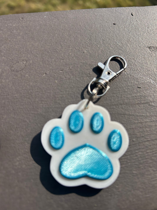 Large Pet Paw Keychains