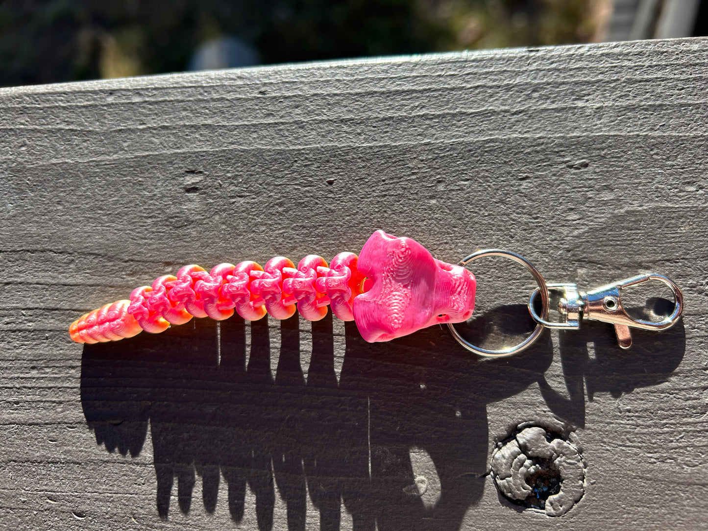 Rattlesnake Skeleton Keychains