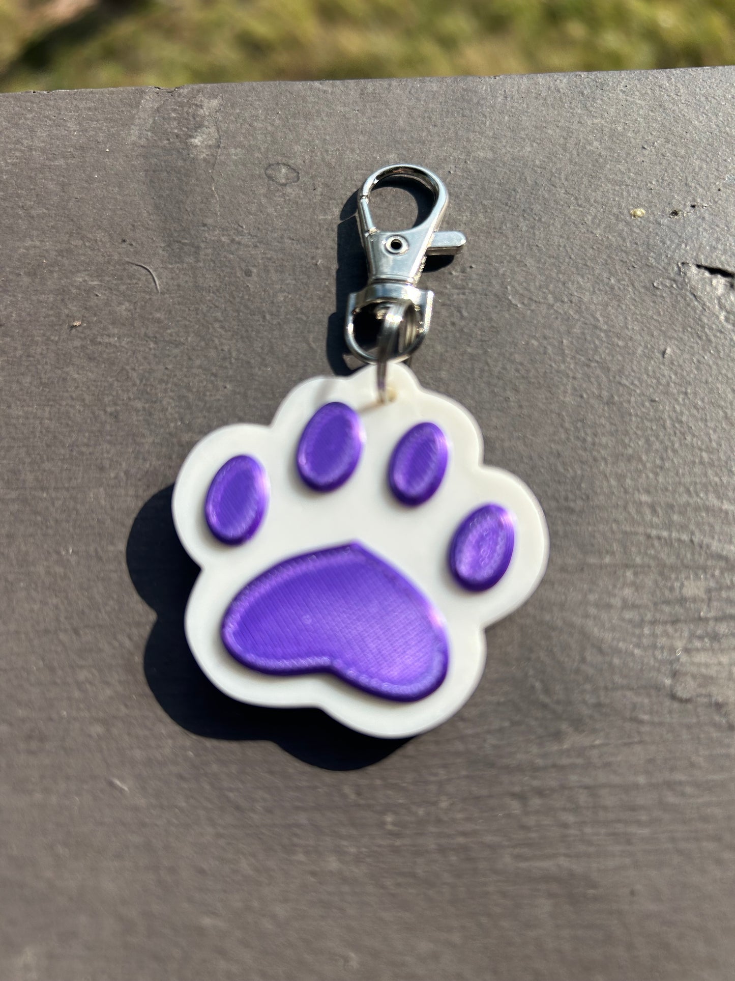 Large Pet Paw Keychains