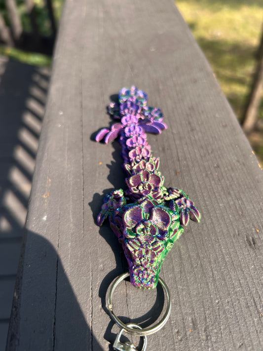 Orchid Dragon Tadling Keychains
