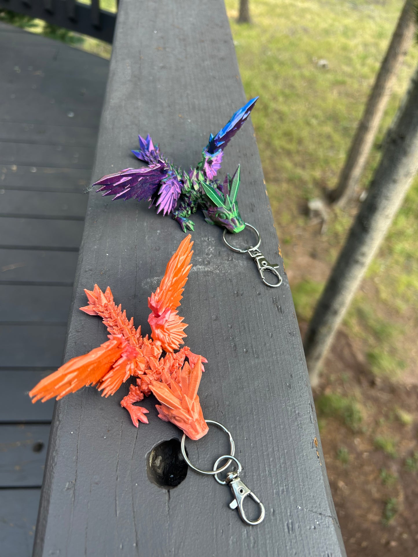 Crystal Dragon Tadling Keychains