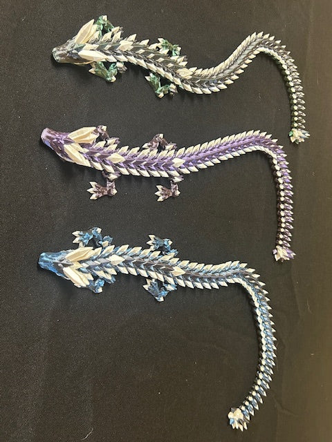 Long White Crystal Dragons